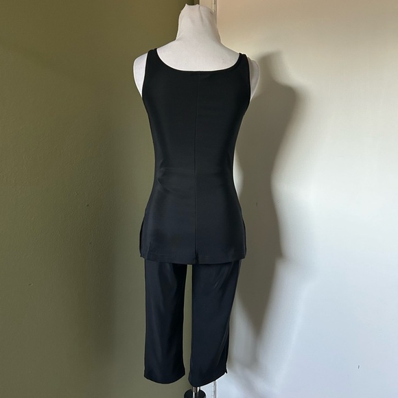 International Newport Group Black Stretchy Outfit Small Vintage - Picture 2 of 14